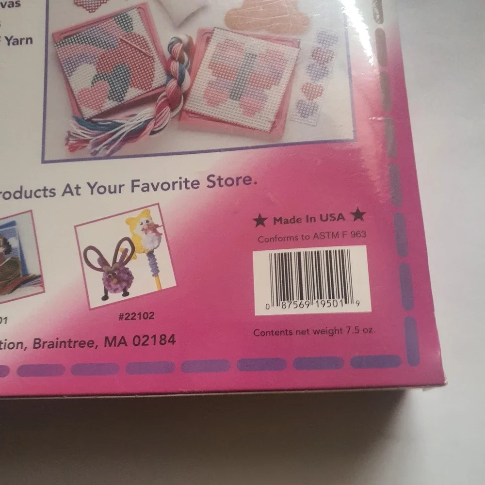 Quincrafts Beginner Stitchery Deluxe Set Needlepoint Cross Stich Sew Canvas Kids